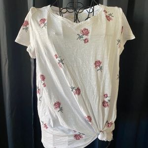 Abercrombie Kids - White Rose Floral Tee